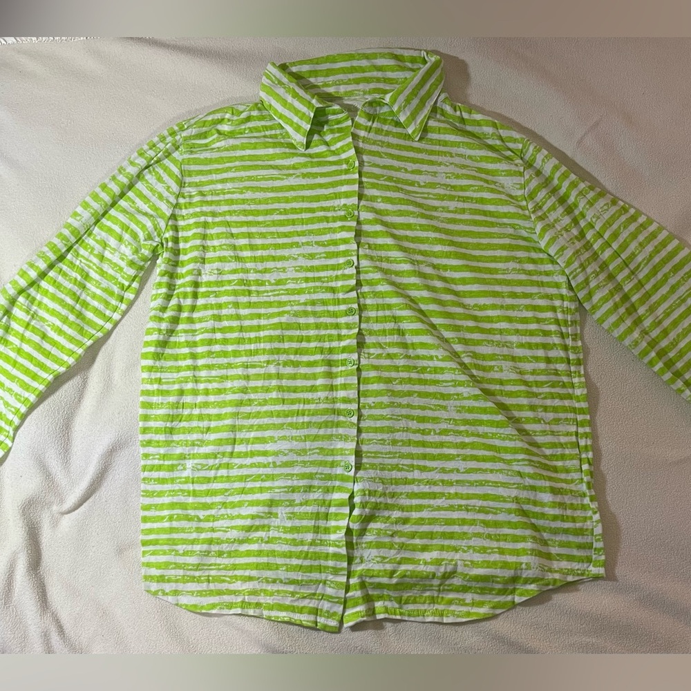 Green Striped Shirt